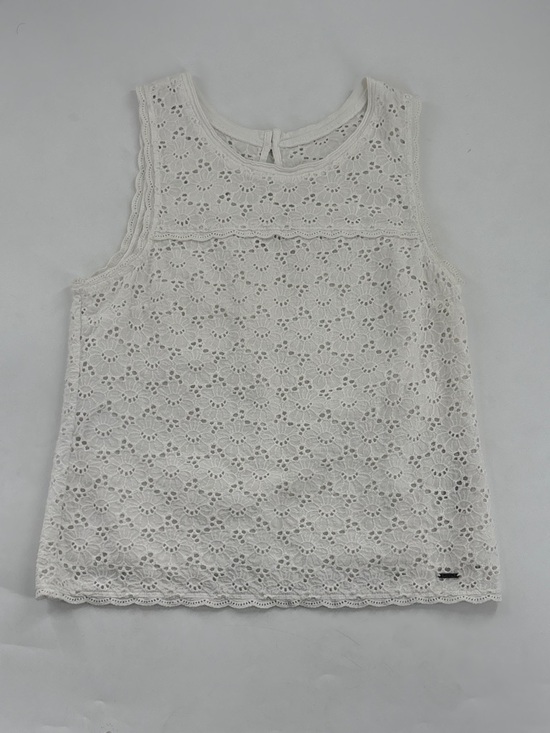 Abercrombie & Fitch Tops - Abercrombie & Fitch White Eyelet Lace Sleeveless Top
